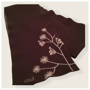 Lole brown with white floral branch print  scarf